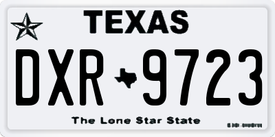 TX license plate DXR9723