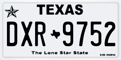 TX license plate DXR9752