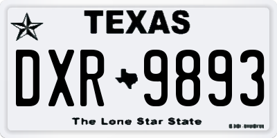 TX license plate DXR9893