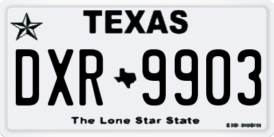 TX license plate DXR9903
