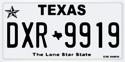 TX license plate DXR9919