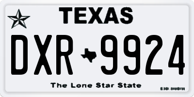 TX license plate DXR9924