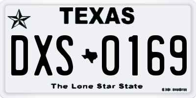 TX license plate DXS0169