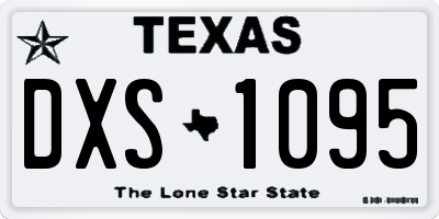 TX license plate DXS1095