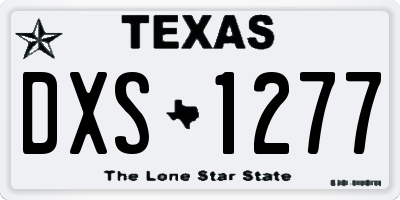 TX license plate DXS1277