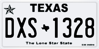 TX license plate DXS1328