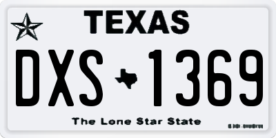 TX license plate DXS1369