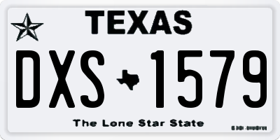 TX license plate DXS1579