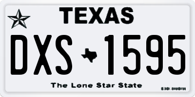 TX license plate DXS1595