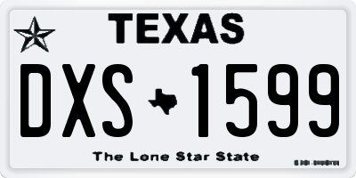 TX license plate DXS1599