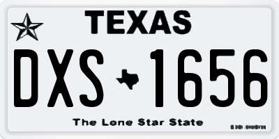 TX license plate DXS1656