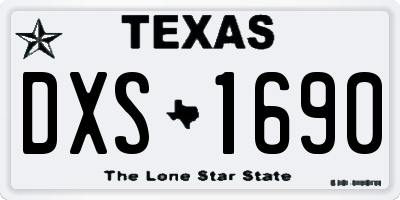 TX license plate DXS1690