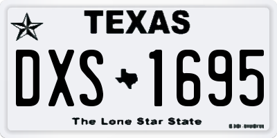 TX license plate DXS1695
