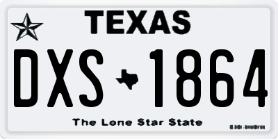 TX license plate DXS1864