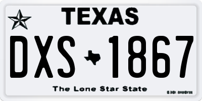 TX license plate DXS1867