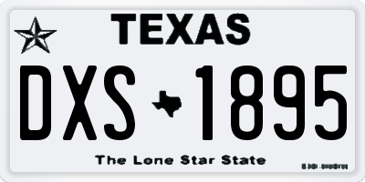 TX license plate DXS1895