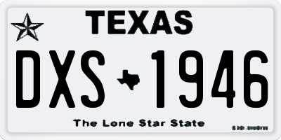 TX license plate DXS1946