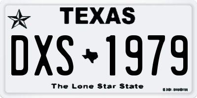 TX license plate DXS1979