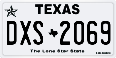 TX license plate DXS2069