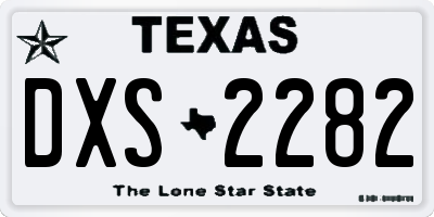 TX license plate DXS2282