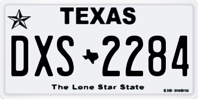 TX license plate DXS2284
