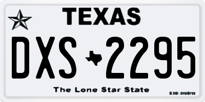 TX license plate DXS2295