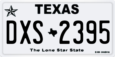 TX license plate DXS2395