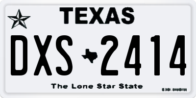 TX license plate DXS2414