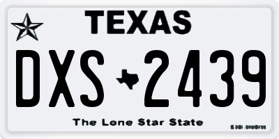 TX license plate DXS2439