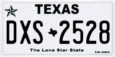 TX license plate DXS2528