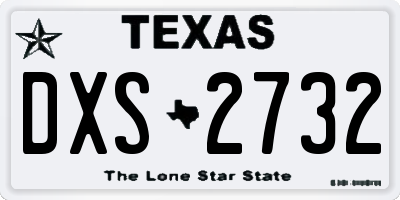 TX license plate DXS2732
