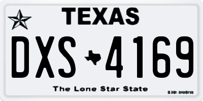 TX license plate DXS4169