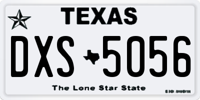 TX license plate DXS5056