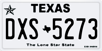 TX license plate DXS5273