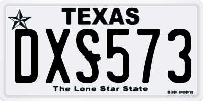 TX license plate DXS573