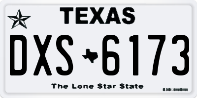 TX license plate DXS6173