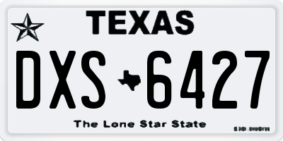 TX license plate DXS6427