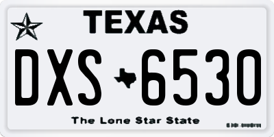 TX license plate DXS6530