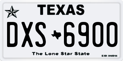 TX license plate DXS6900