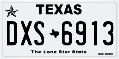 TX license plate DXS6913