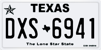TX license plate DXS6941