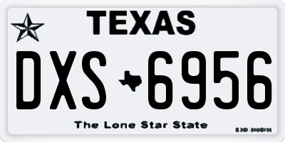 TX license plate DXS6956