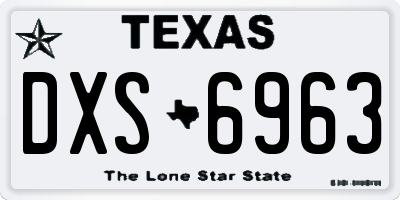 TX license plate DXS6963