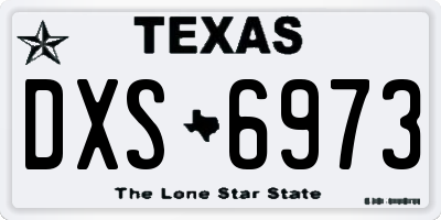 TX license plate DXS6973