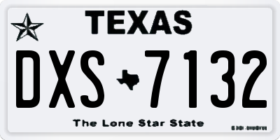 TX license plate DXS7132