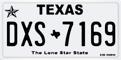 TX license plate DXS7169