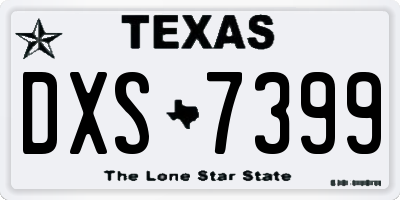 TX license plate DXS7399