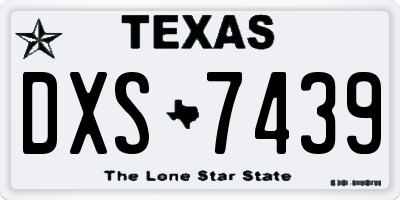 TX license plate DXS7439