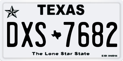 TX license plate DXS7682