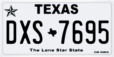 TX license plate DXS7695